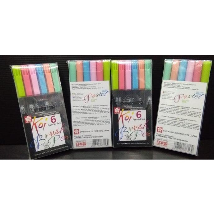 

Sakura Koi XBR Set 6 Warna Pastel - Brush Pen
