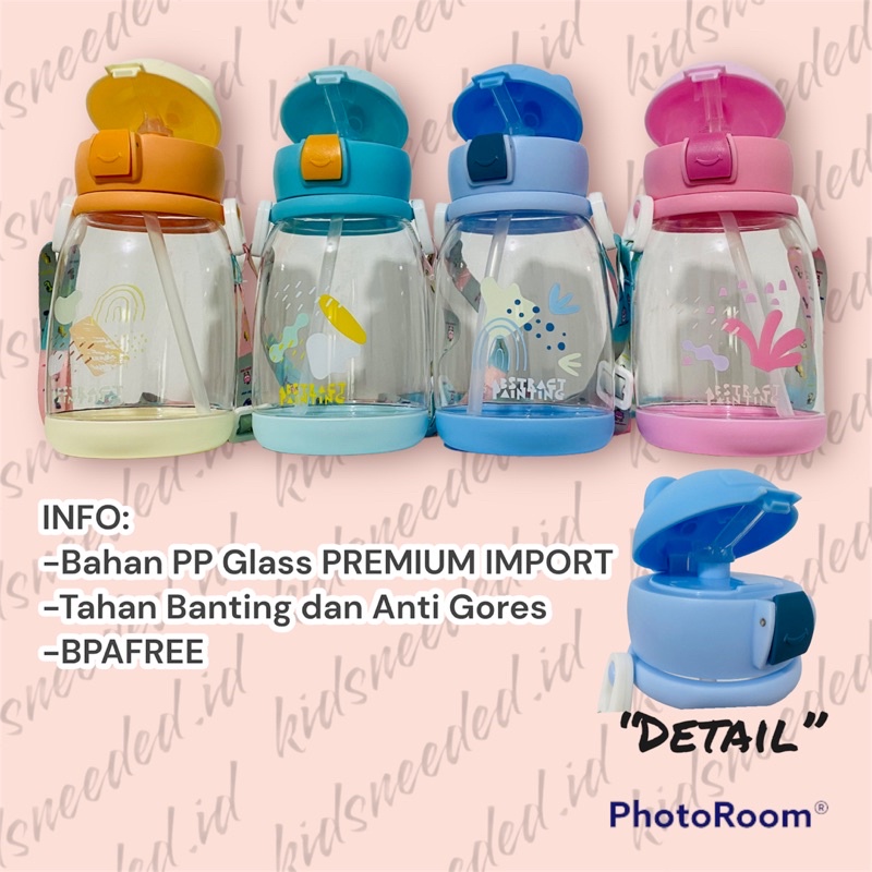 Botol Minum Anak Sedotan Lucu Karakter Model Beruang Lucu 600 ML