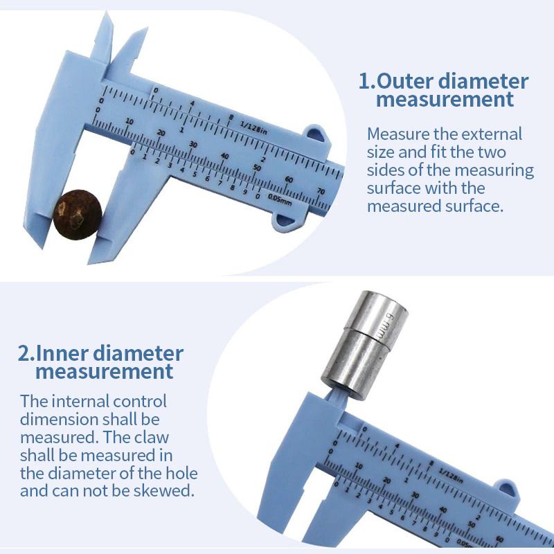 Jangka Sorong Plastik Vernier Caliper Gauge Micrometer 150mm