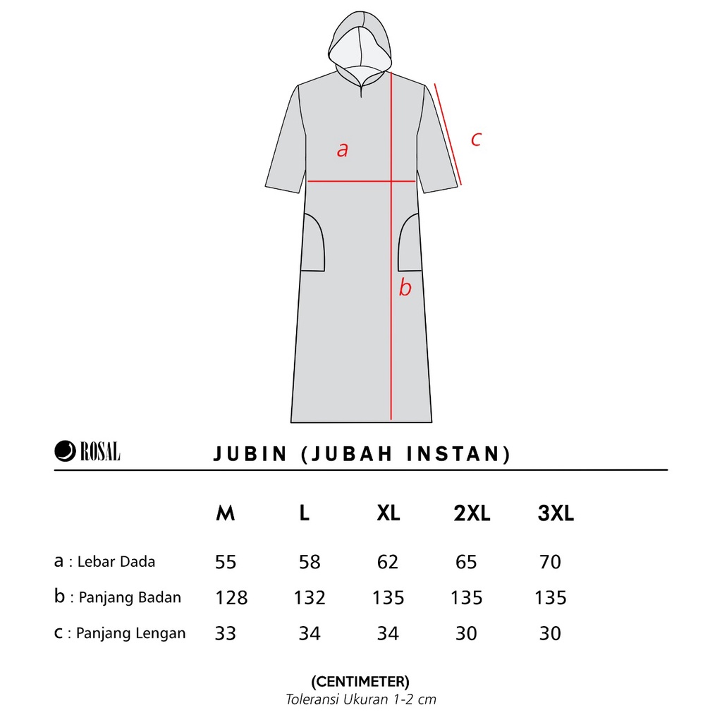 ROSAL Jubah Instan Gamis Pria Instan