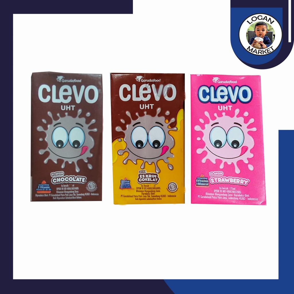 Clevo Susu UHT 115ml 115 ml Coklat Chocolate Strawberry Es Krim