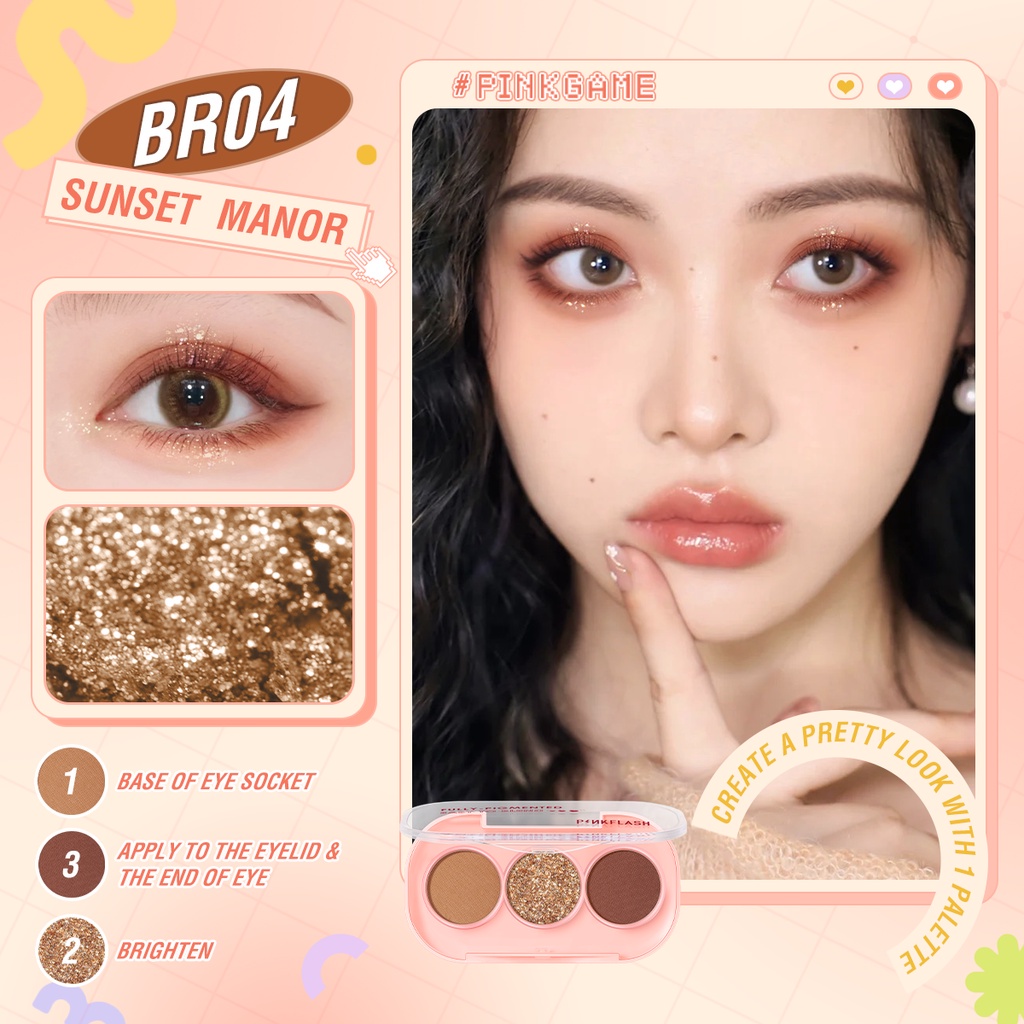 Pinkflash Eyeshadow 3 Shade High Pigmented Eyeshadow Pinkflash Eyeshadow Glitter Pinkflash Eyeshadow Palette Pinkflash Eyeshadow Palette Pinkflash Eyeshadow Pink Flash Eyeshadow Shimmer Pinkflash Pinkflas