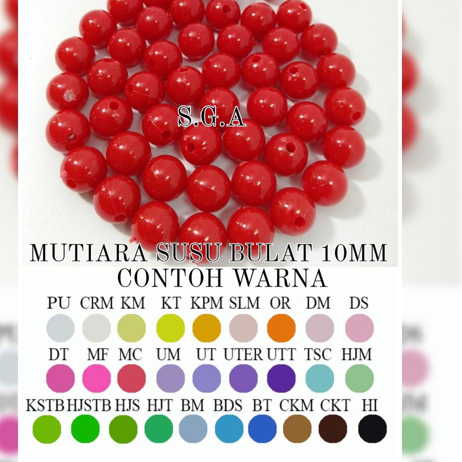 Terlaris - MOTE SUSU / MANIK SUSU / MANIK SUSU PASTEL / MANIK SUSU BULAT / MOTE SUSU BULAT 10MM Read