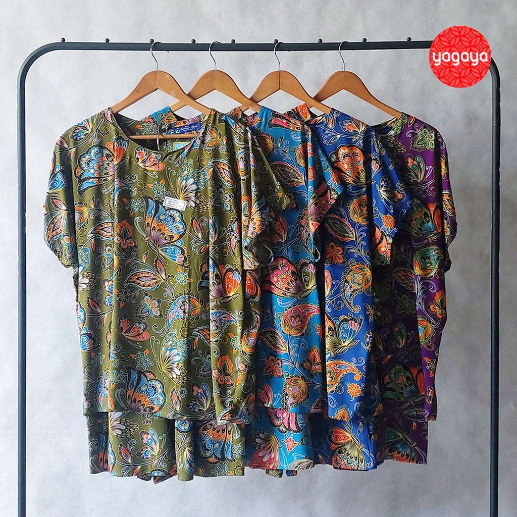Setelan Kulot Kencana Ungu Maxi 81 KUB - Baju Tidur Batik Wanita #2