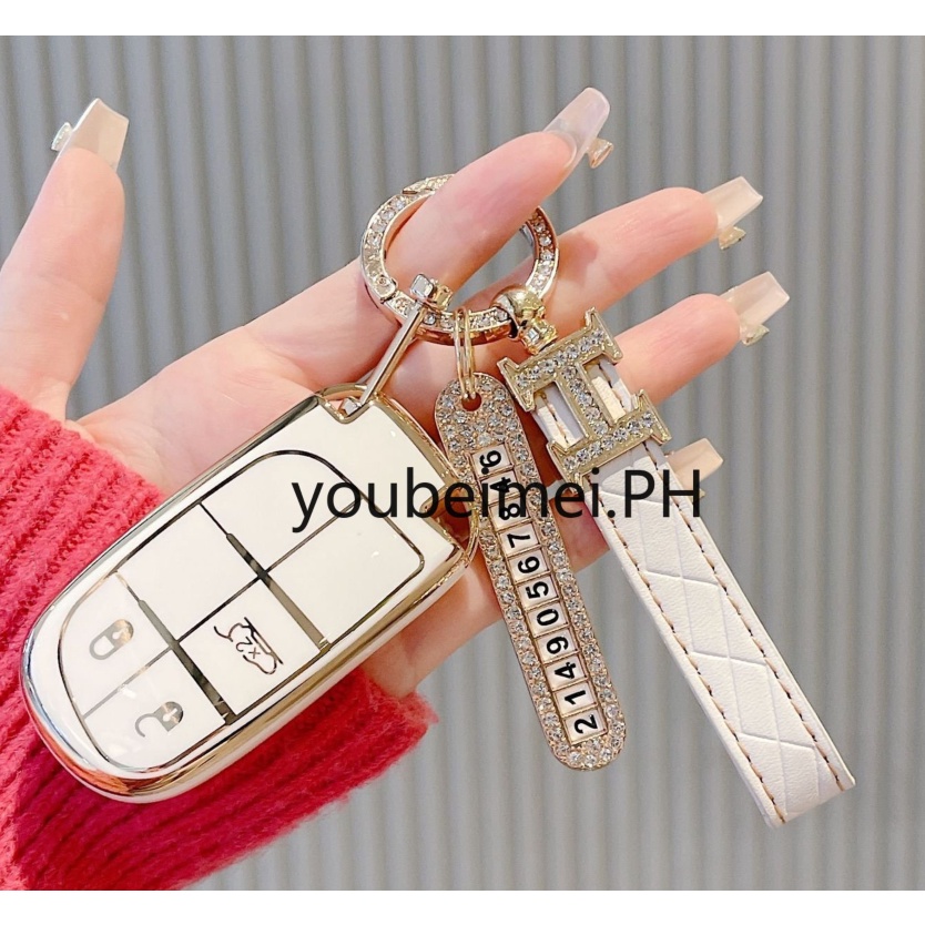 Feixiang Sarung Remote Mobil Bahan TPU Lembut Untuk Dodge Chrysler