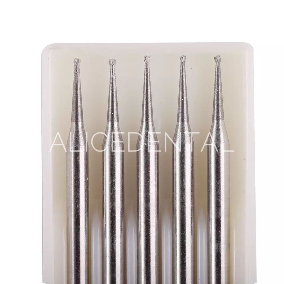 Bur tulang lowspeed HP1 HP2 HP-3 HP-4 HP 5surgical bur metal round bulat lowspeed carbide bur tungsten straight low speed ALICE DENTAL