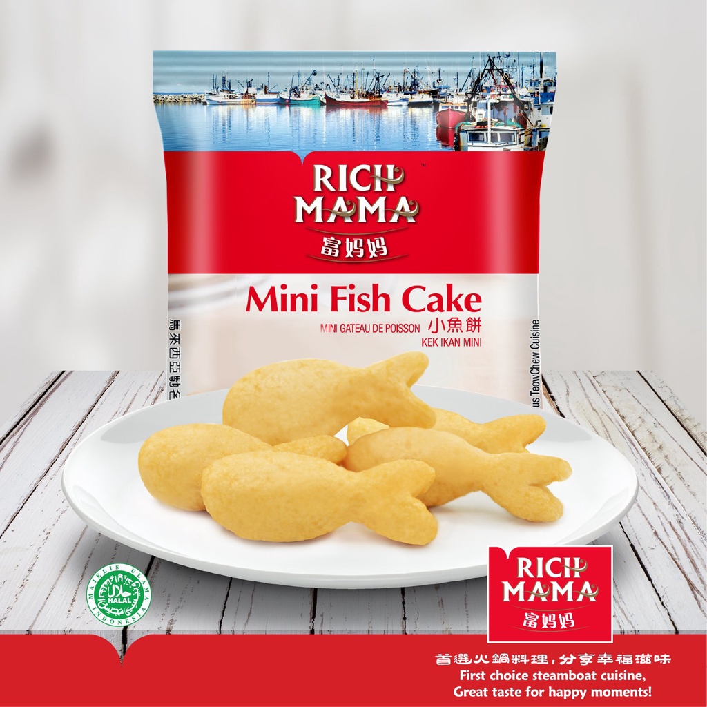 Makanan Frozen Steamboat Rich Mama Mini Fish Cake 200 gr/Kue Ikan Kek Ikan Mini