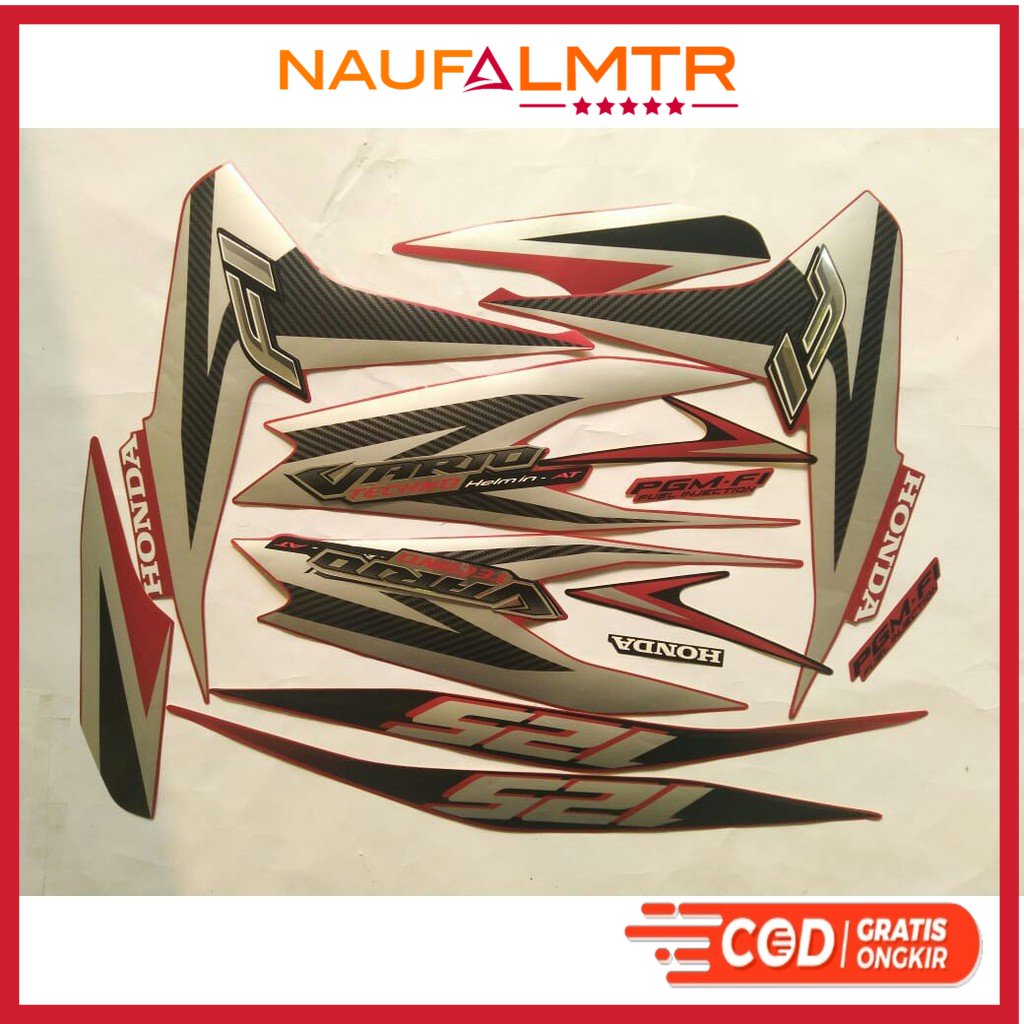 stiker striping vario techno 125 fi old 2013 merah