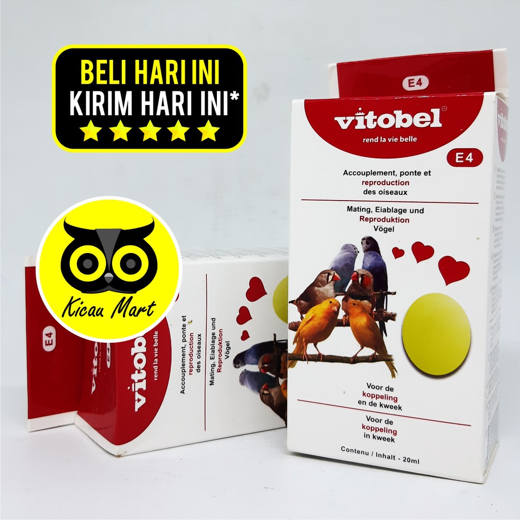 VITAMIN TERNAK BURUNG E4 VITOBEL OBAT BREEDING IMPORT TAMBAH BIRAHI LOVEBIRD KENARI PERKUTUT VTVEEWJ