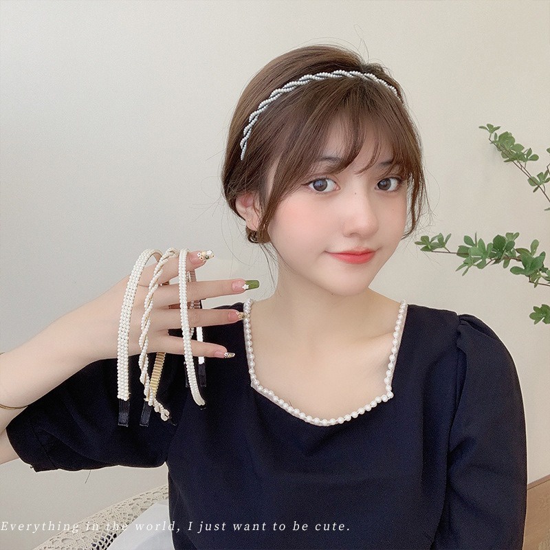 3SP | ART73 Bando Korea Aksesoris Rambut Wanita Bando Mutiara