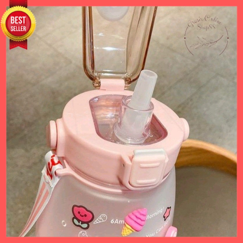 [GOS] - E104- Botol Motivasi lucu 1.4L  / Botol Minum Penanda Waktu 1400ml / Botol Viral Lucu 1.4L