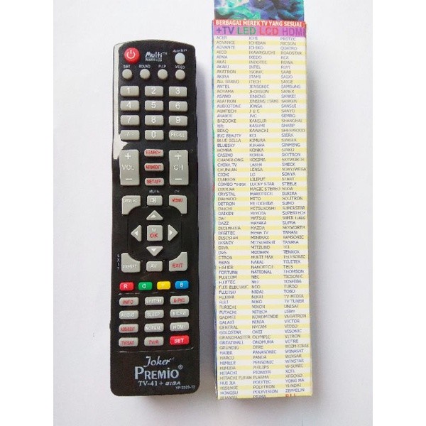 Remote TV Joker Super Lengkap TV-529 15x lengkap 18x lengkap