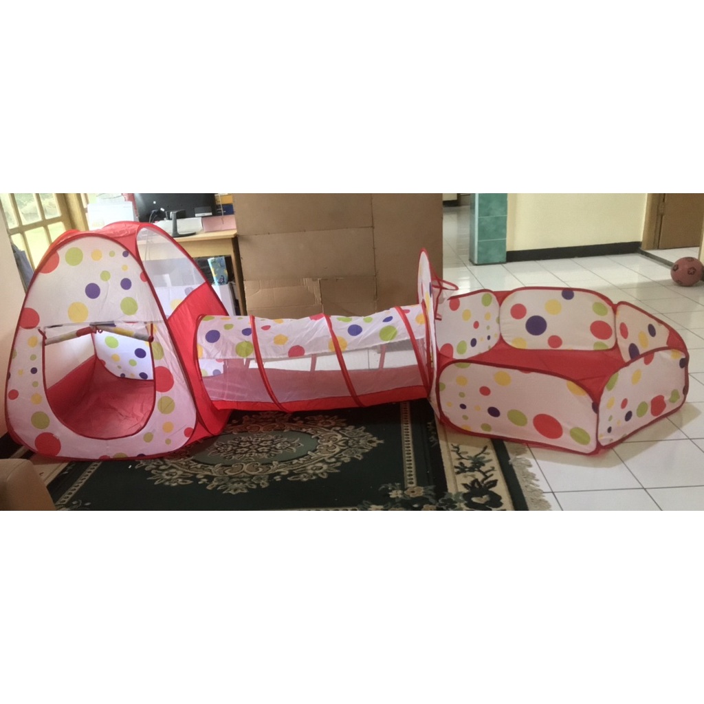 Preloved Tenda Terowongan Mandi Bola Murah | Tenda Anak Kecil
