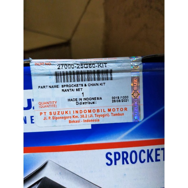 gigi tarik gear set satria fu old asli 27000-25g60-kit