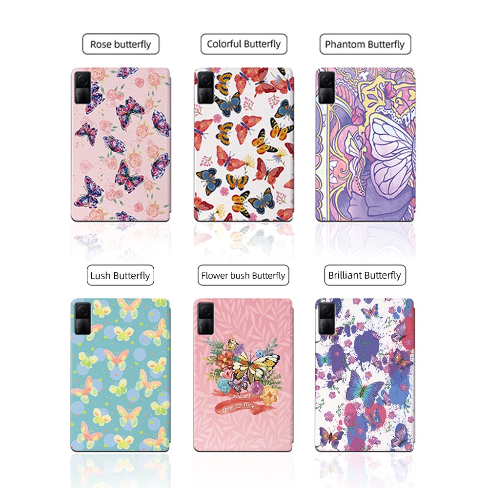 Casing Flipcase Xiaomi Redmi Pad (2022) 10.61 &quot;VHU4254IN 5G Bahan Kulit Motif Kupu-Kupu Butterfly