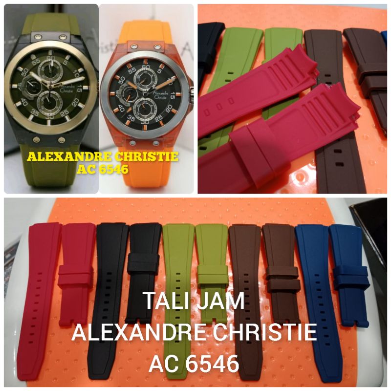 Tali jam tangan karet Alexandre Christie AC 6546
