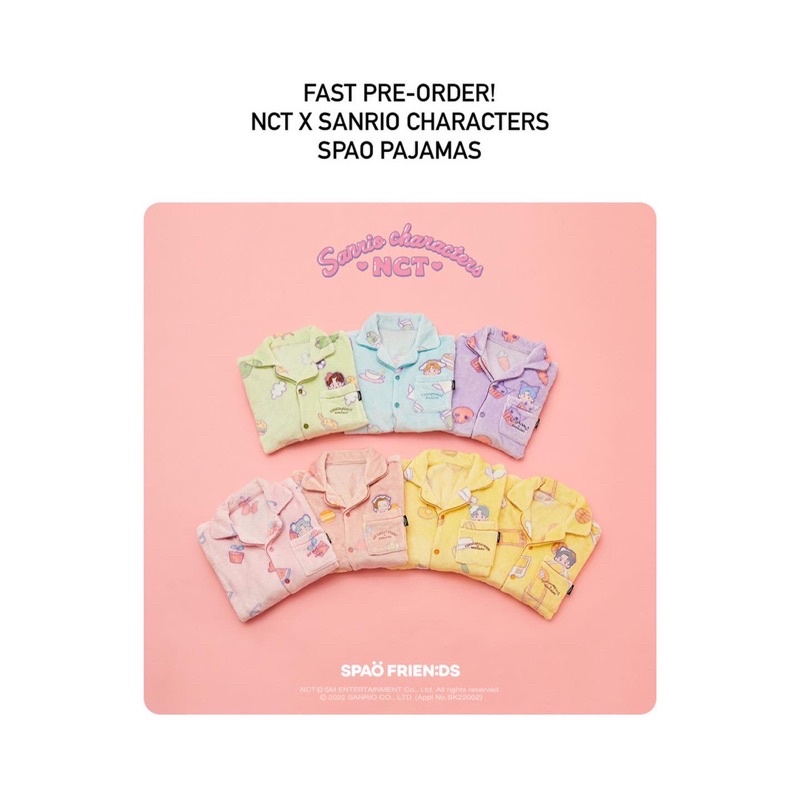 (PO) NCT x SANRIO Characters SPAO Pajamas