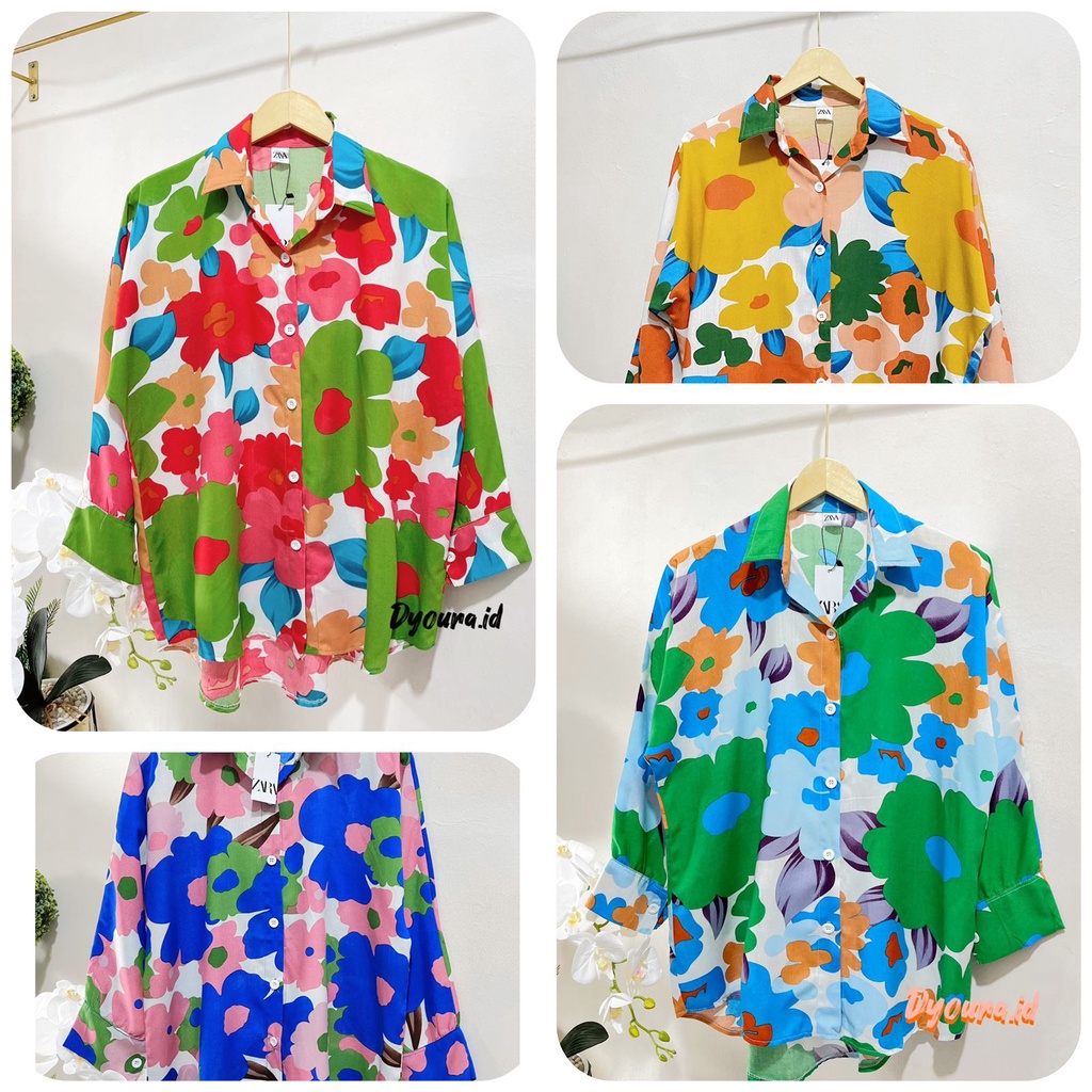 Kemeja motif flower/kemeja rayon/kemeja flowerKemeja Lengan Panjang / kemeja impor / kemeja murah / kemeja viral/kemeja import/bestseller