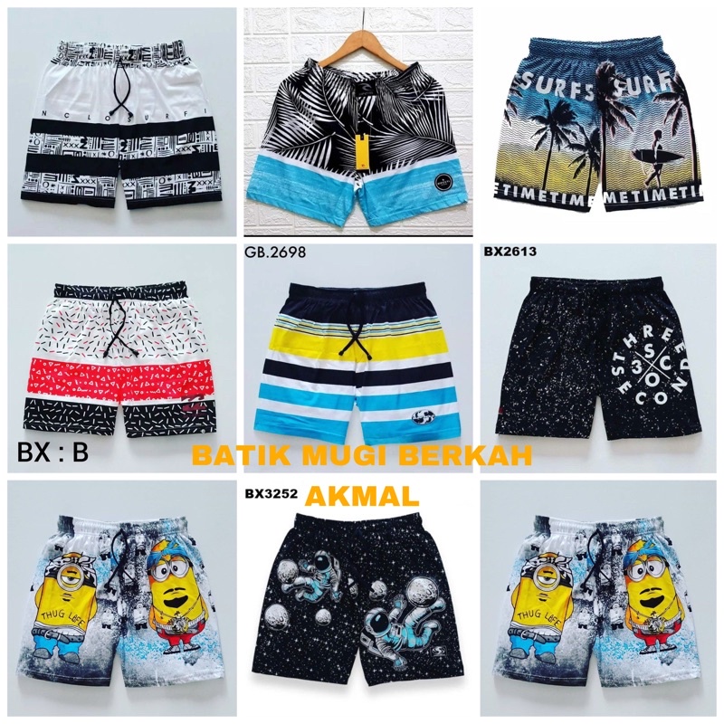 (PAKET ISI 5 CELANA) CELANA BOXER DEWASA KATUN SUPER ADEM CELANA PENDEK PRIA WANITA CELANA BOXER MOTIF