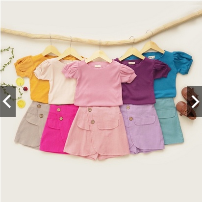 SETELAN BAJU ANAK PEREMPUAN SET BUNNY COLOUR FULL