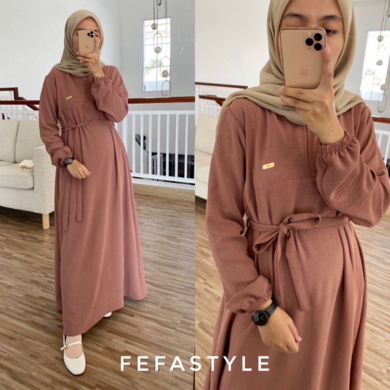 HAULA DRESS by Fefastyle - BAHAN CRINKLE AIRFLOW