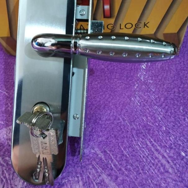 1 set Kunci pintu Tanggung Trontone T51 NP | Handle Tanggung Trontone