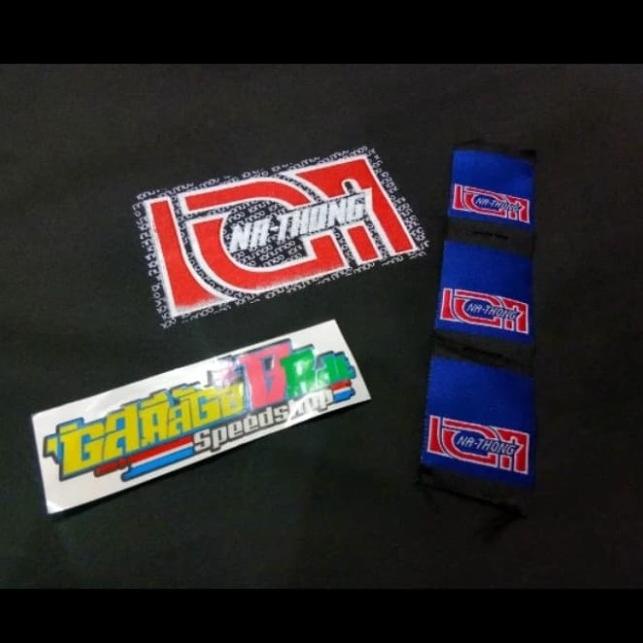 Sarung Jok Kulit Jok Nathong + Emblem Logo Nathong Original Thailand. - Hitam