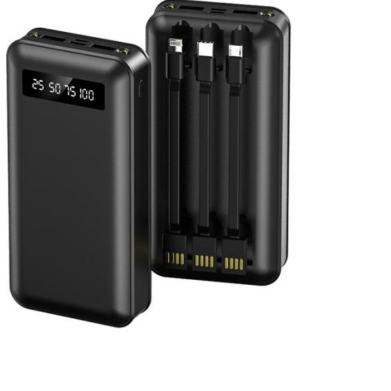 PowerBank 20000 mah Power Bank Murah Mini Dual USB LED BASIKE Fast - Putih 20000mah