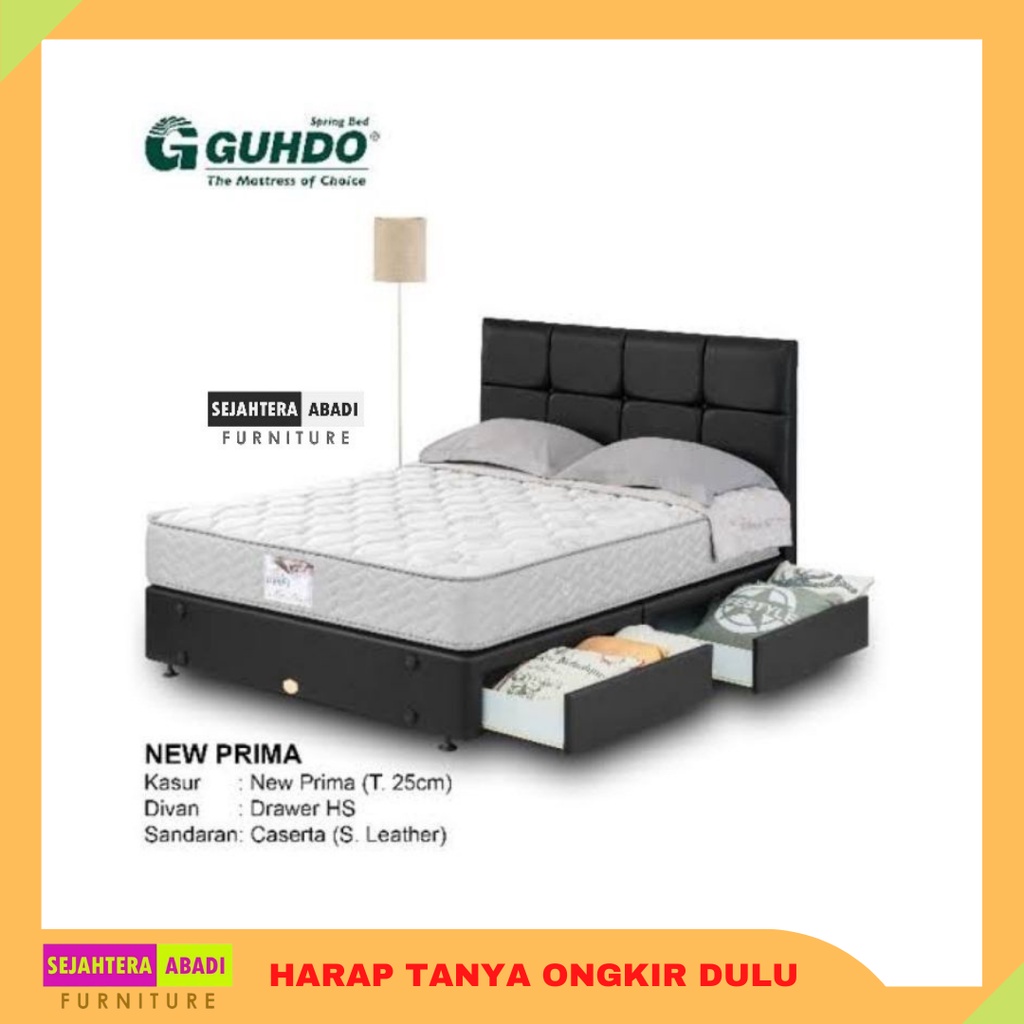 guhdo springbed new prima standard divan laci DRAWER HS matras & full set