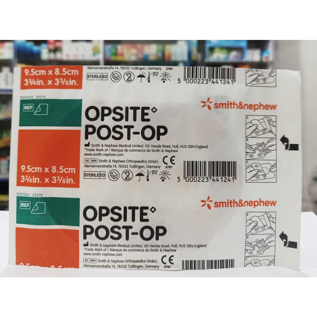 OPSITE POST OP 9.5 cm x 8.5 cm Plester Luka Tahan Air Opsite