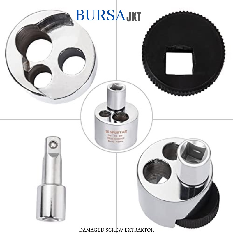 KUNCI STUD REMOVER EXTRACTOR PULLER TOOL 1/2&quot; Drive 1/4 (6mm) - 3/4&quot; (19mm)