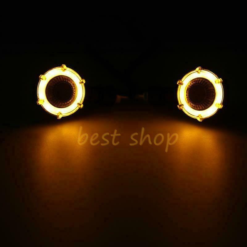 2 Pcs Lampu Sein LED Bentuk Bulat Untuk Modifikasi Motor