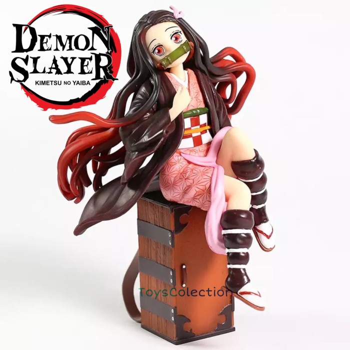 ACTION FIGURE DEMON SLAYER NEZUKO SIT ON THE BOX VER. TOPPER PAJANGAN