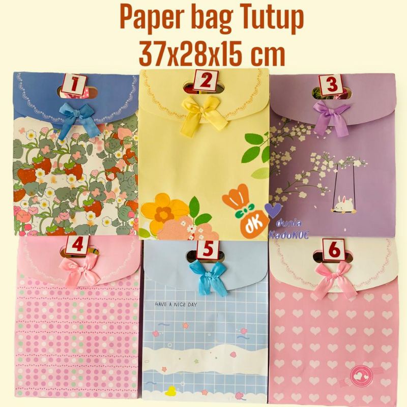 

Paper bag tutup XL 37x28x15cm tebal
