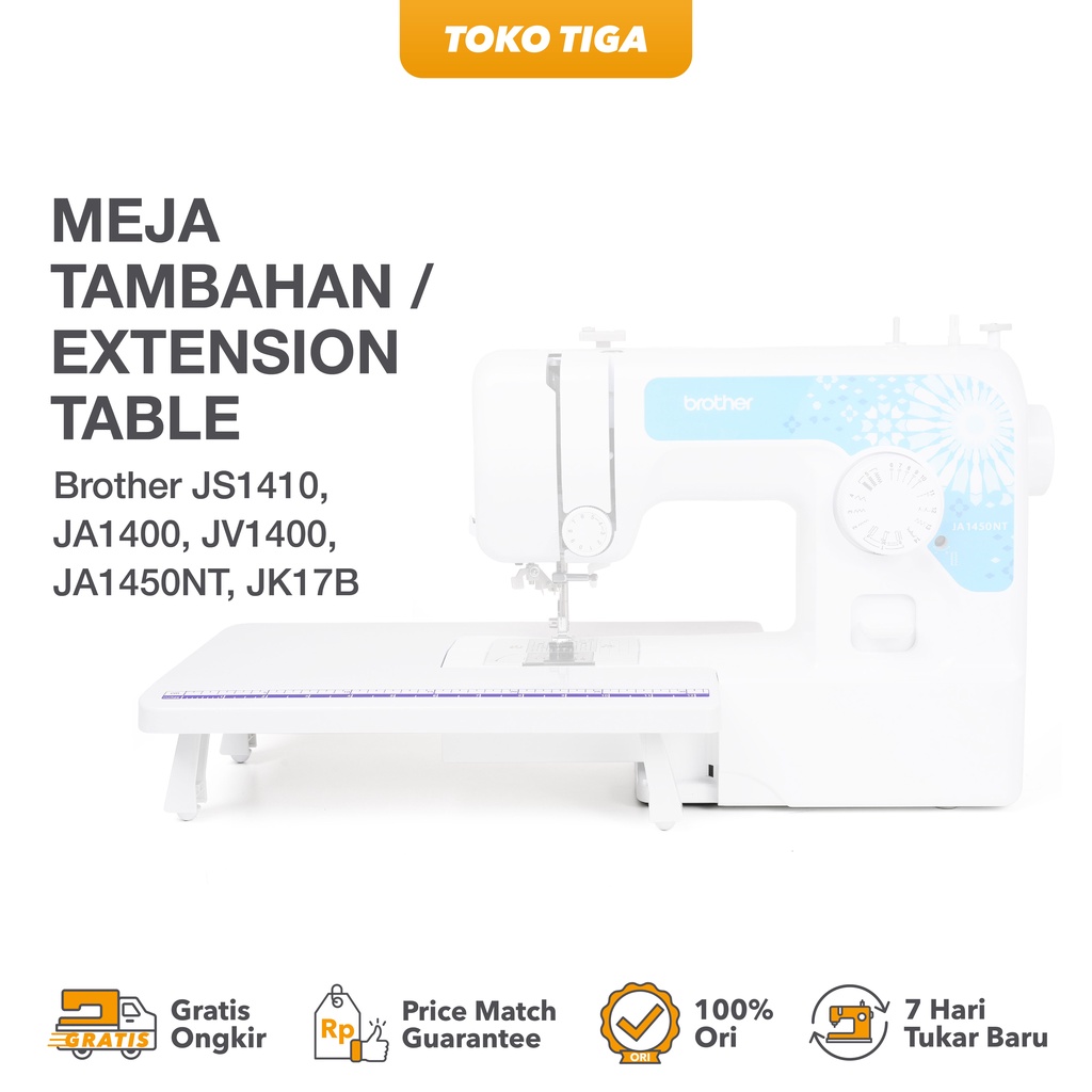 Extension Table / Meja Tambahan Mesin Jahit BROTHER JK17B / JA1400 / JV1400 / JS1410