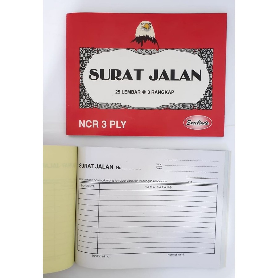 

Buku surat jalan 3 ply NCR Excelindo (perpack isi 10 buku)