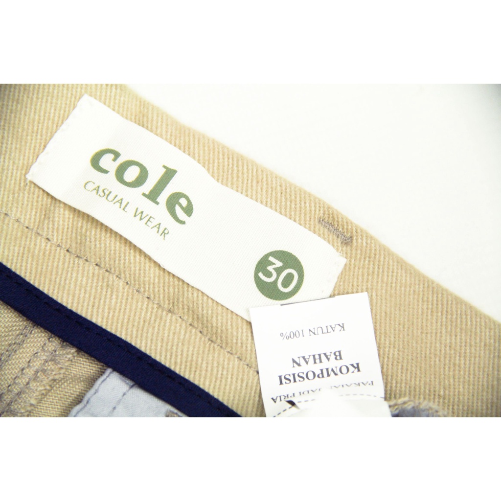 Celana Chino Pendek Pria Cole Soft Khaki - Khaky (G) | Celana Bermuda Pendek | Celana Pendek Cowok | 100% Original Brand