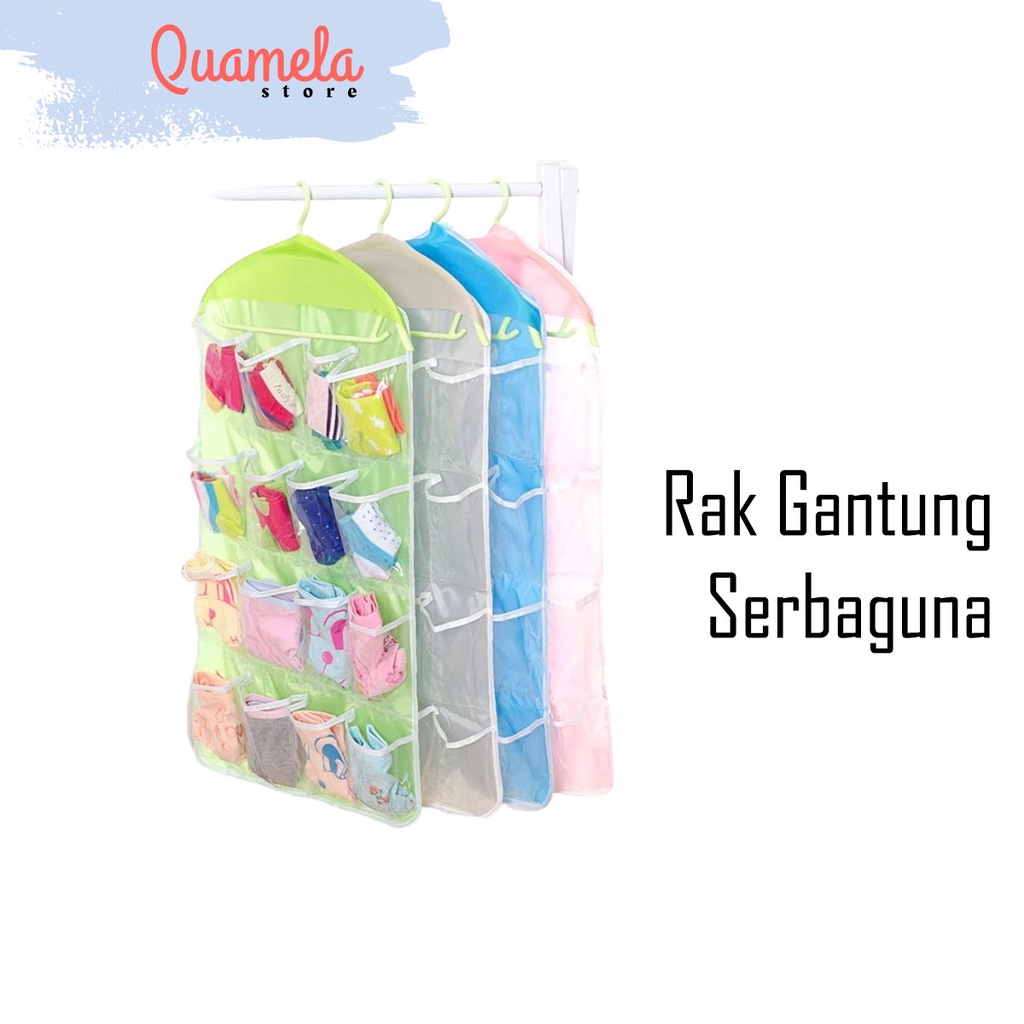 Gantungan Celana Dalam Kaos Kaki Pouch Organizer Rak Gantung Pakaian Dalam Hanger