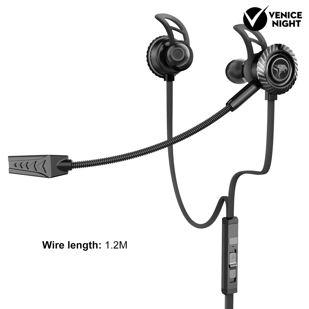 (VNEP) (Berkabel) RX1 Earphone High Fidelity Sensitif Dual MIC 3.5mm Gaming HiFi In-ear Earbud untuk Panggilan