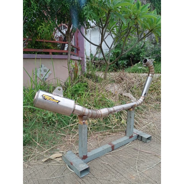 leheran knalpot racing CRF full cacing kolong bawah full set slincer gp1 fantera, dpj, bss