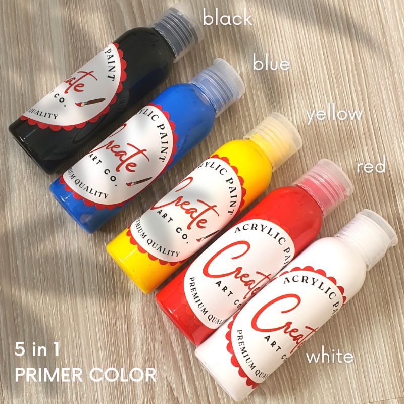 

ACYLIC PAINT SET , CAT ACRYLIC 1 SET 5 IN 1 500ML CREATE ART,cat akrilik