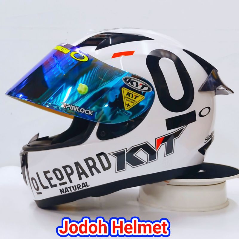 HELM KYT R10 SOLID WHITE PAKET GANTENG