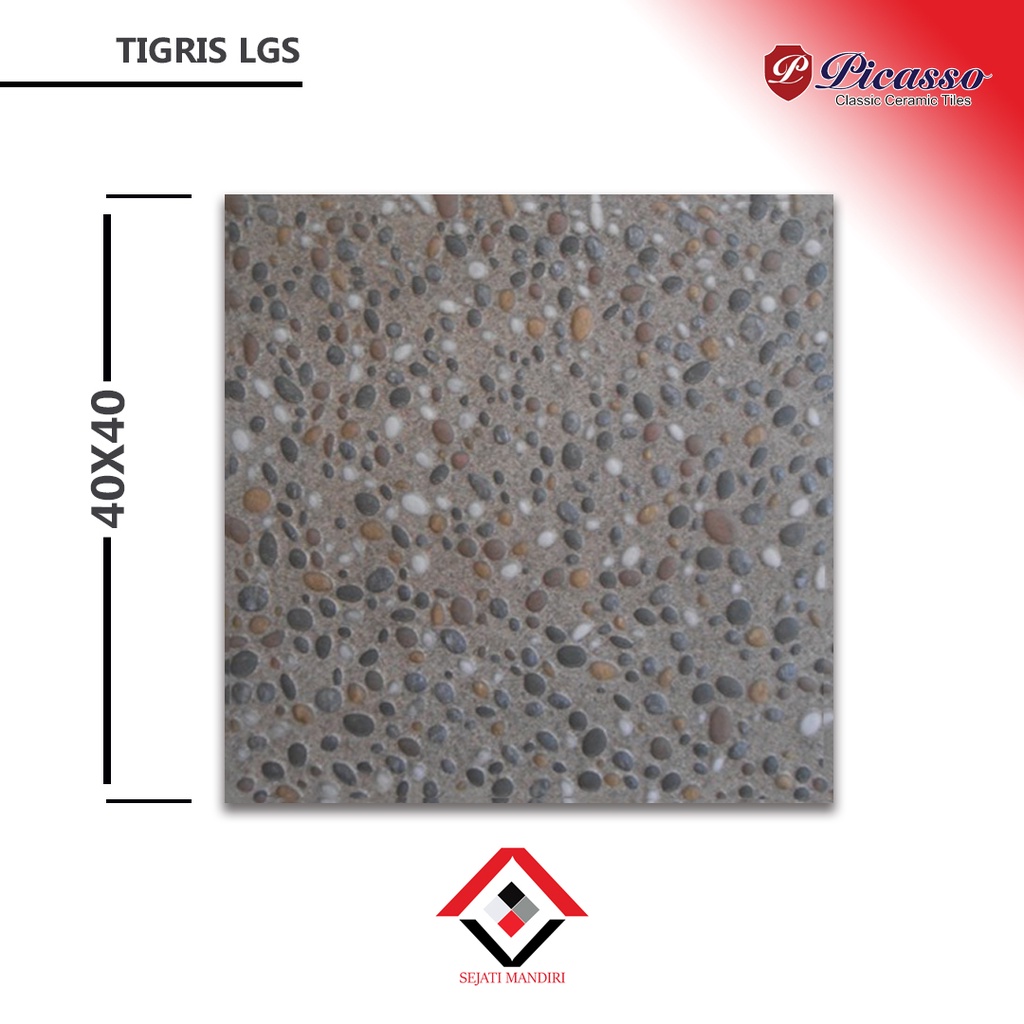 keramik 40x40 - motif batu alam - picasso tigris lgs