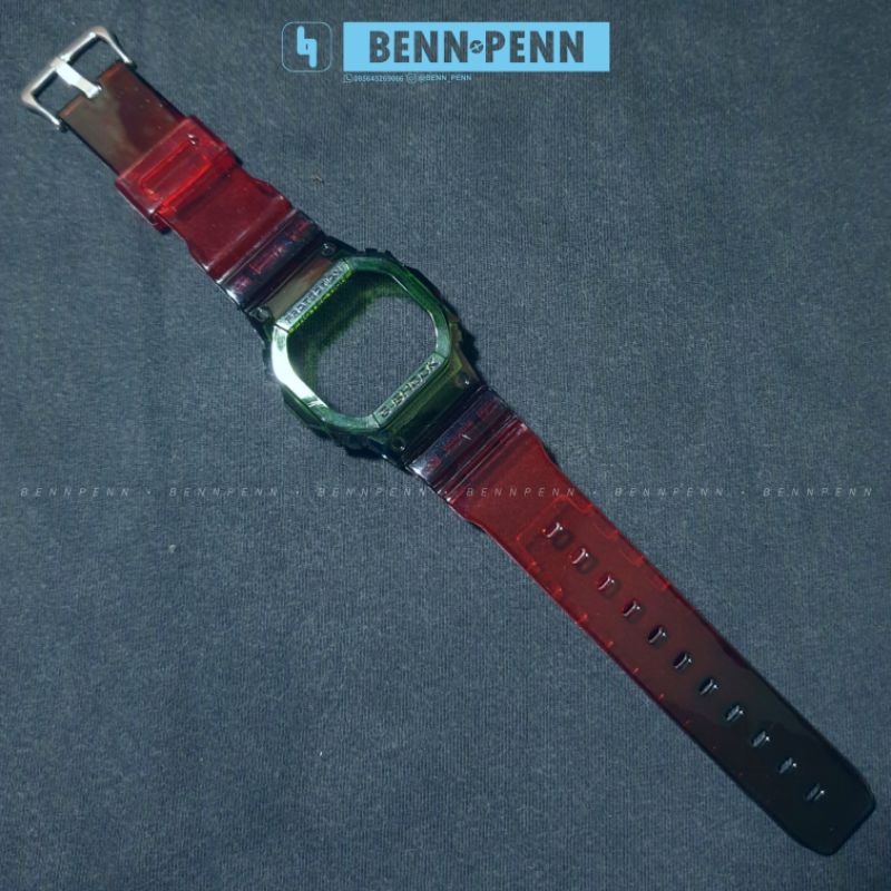BNB DW 5600 RED GREEN BLACK BEZEL STRAP JAM TANGAN CASIO G SHOCK