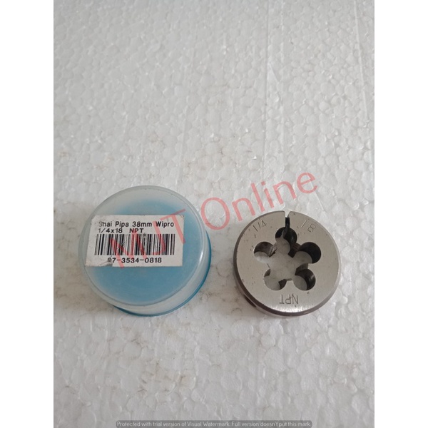 Mata Snai Senai Pipa / Round Dies 1/4 x 18 NPT WIPRO