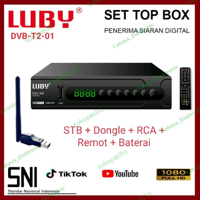 Set Top Box Tv Digital DVB T2 Luby 01 / STB Luby 01