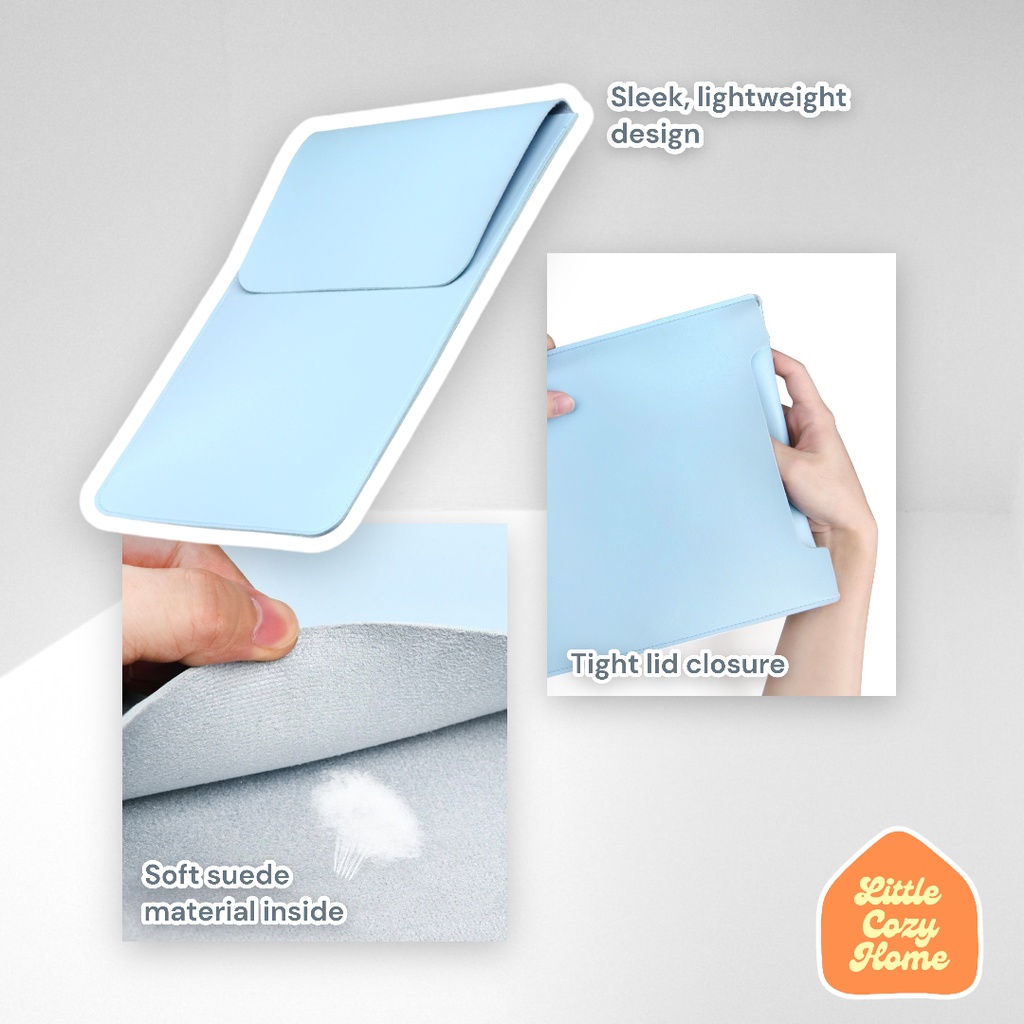 Sleek Laptop Sleeve Tas Laptop 13 14 15 15.16 Inch Sleeve / Sarung Pouch Cover Komputer Leptop Multifungsi / Macbook Air Premium PU Kulit Leather Case Sleeve Mac Book