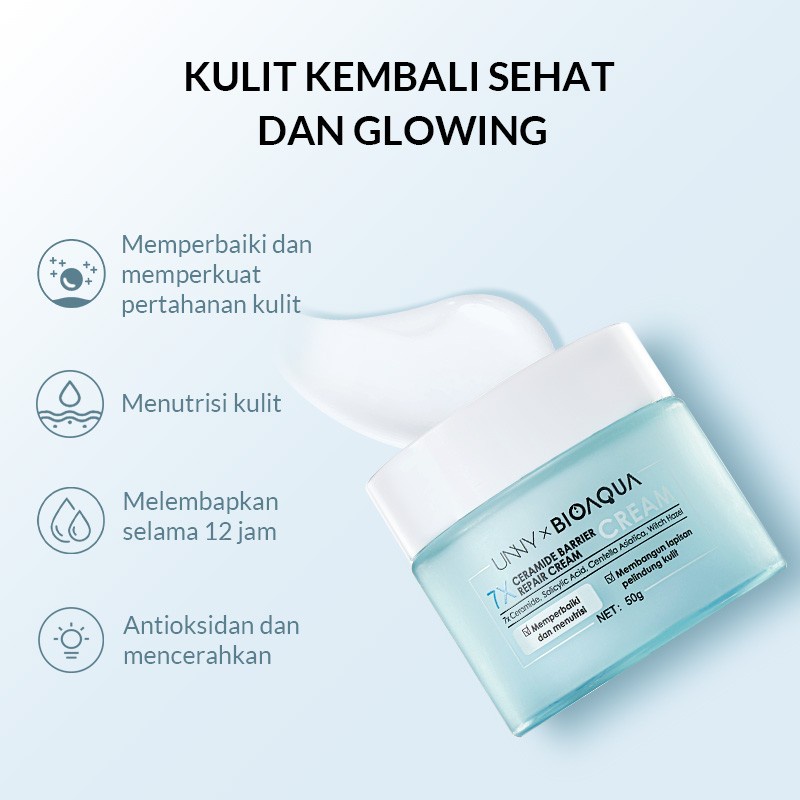 BISA COD - BIOAQUA 7X Ceramide Skin Barrier Repair Moisturize Cream 50g