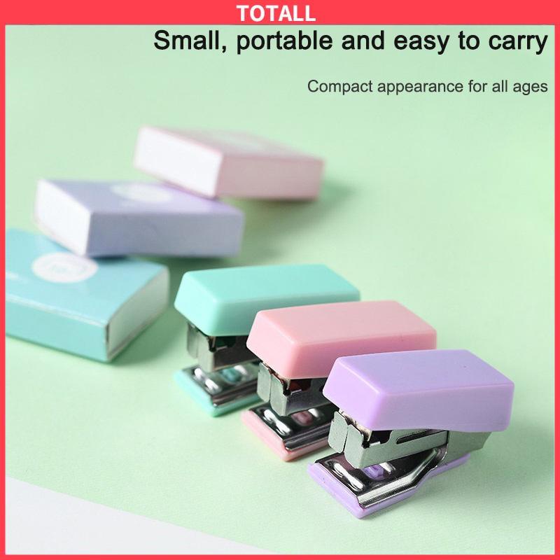 COD stapler staple cute set Stapler Mini Set Staples Perlengkapan Kantor  Mengikat Logam Kreatif-Totall