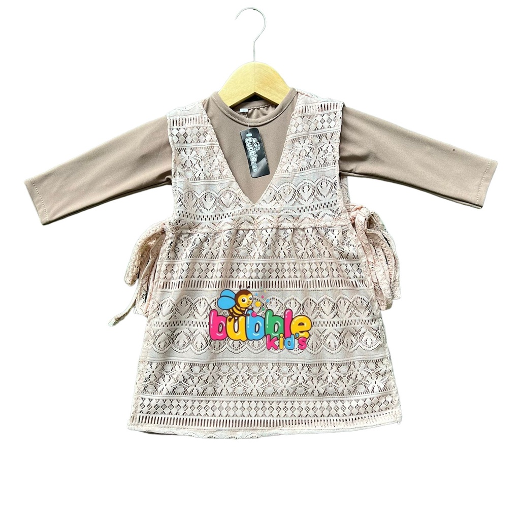 Gamis Bayi Perempuan Newborn 0-2 Tahun Vest BRUKAT Anak Rompi Katun Spandek jersey dusty